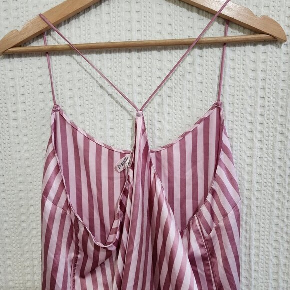 Victoria's Secret Pink Stripe Silky Satin Cami Tank Top Women's Size Large - Picture 8 of 11